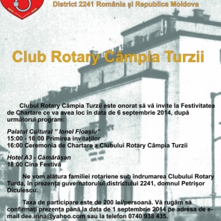 Festivitatea de Chartare a Clubului Rotary Câmpia Turzii