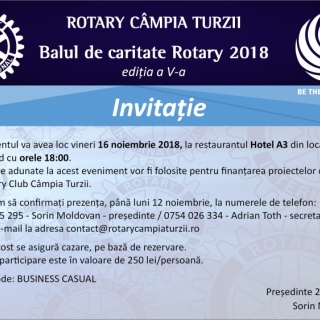 Balul de caritate Rotary Campia Turzii 2018, editia a V-a